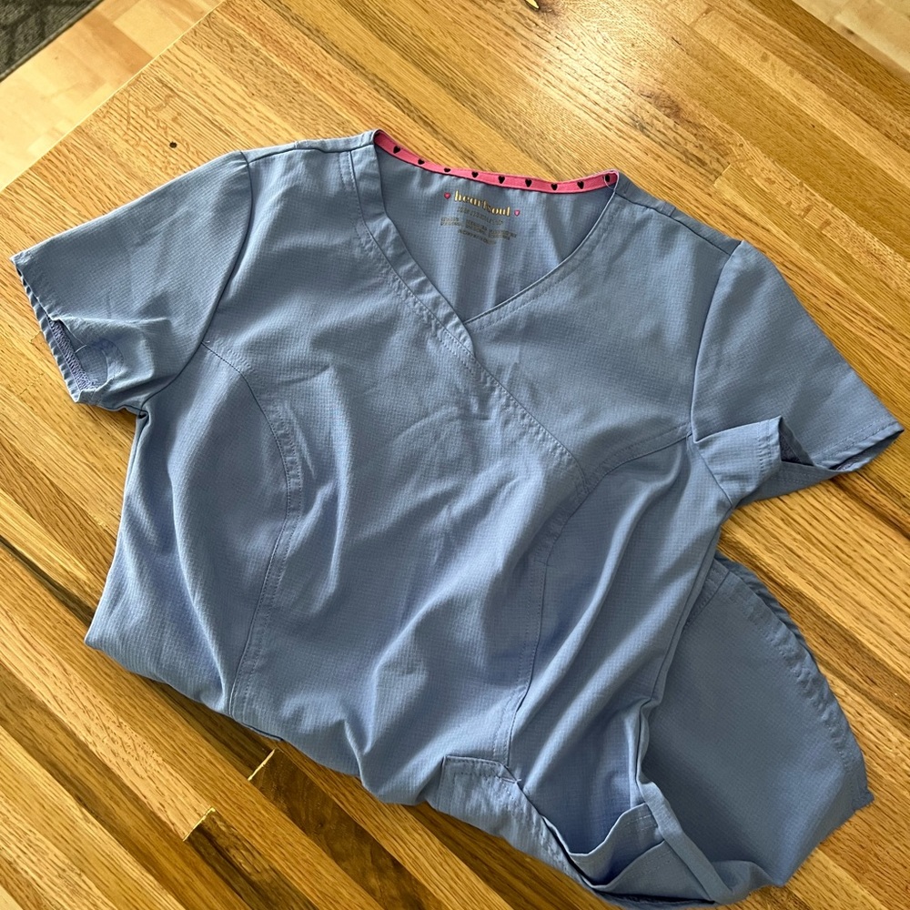 Ceil Blue Heartsoul Scrub Top